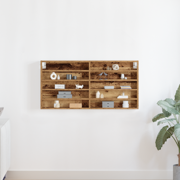 Gabinete de Exhibición Montado en la Pared de madera Vieja de M 4