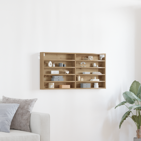 Mueble vitrina de pared de madera de ingeniería roble artisan D