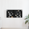 Mueble vitrina de pared de madera de ingeniería roble negro 4