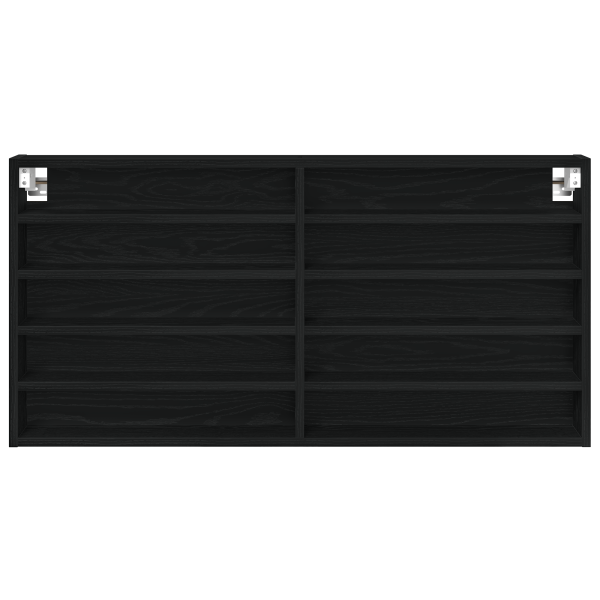 Mueble vitrina de pared de madera de ingeniería roble negro M 5