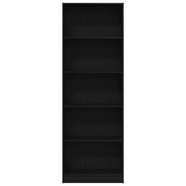 Estantería de Roble Negro de - 60 x 24 x 176 cm. hecha de madera de ingeniería M 5