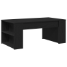 Mesa de Centro Carvalho Preto 102x55x42 cm Madeira Engenheirada 5