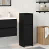 Armario de baño madera ingeniería roble negro 30x30x95 cm 1