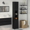 Armario de baño madera ingeniería roble negro 30x30x183.5 cm 1