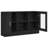 Mueble Auxiliar Roble Negro Madera de calidad y vidrio Mediano 5
