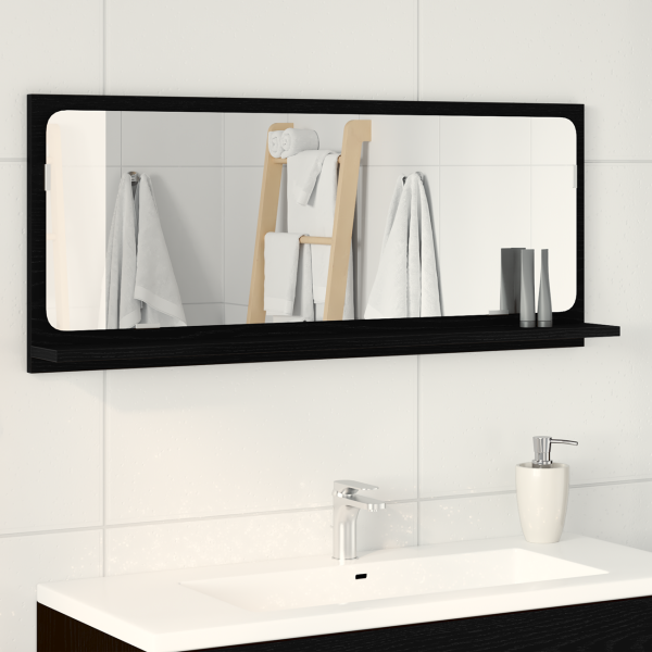 Espejo de baño  Roble Negro 90x10.5x37 cm de madera de ingeniería D