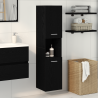 Gabinete de baño de pared  negro y roble de 30x30x130 cm. de madera compuesta 1