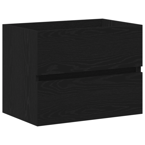 Gabinete de fregadero Roble Negro 60x38.5x45 cm Madera elaborada M 2
