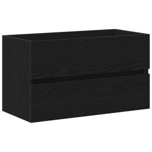 Gabinete de Lavabo Roble Negro 80x38.5x45 cm Madera Elaborada H