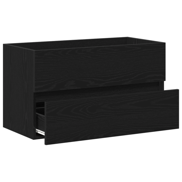 Gabinete de Lavabo Roble Negro 80x38.5x45 cm Madera Elaborada M 5