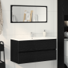 Gabinete para Lavabo Roble Negro 90x38.5x45 cm Madera de Buena Calidad 1