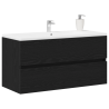 Gabinete para Lavabo Roble Negro 90x38.5x45 cm Madera de Buena Calidad 3
