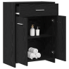 Armario de baño  Negro Roble 60x33x80 cm Madera 3