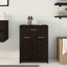 Armario de baño  Negro Roble 60x33x80 cm Madera 4