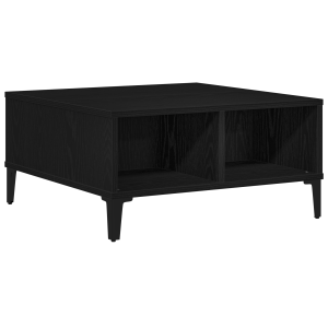 Mesa de Centro  Preto Carvalho 60x60x30 cm Madeira Consolidade H