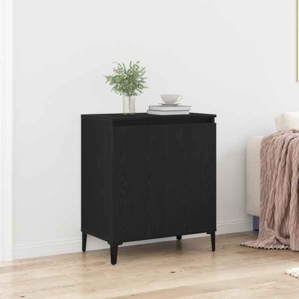 Sideboard  Negro Roble 60x35x70 cm Madera de Ingeniería D