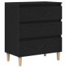 Sideboard  Preto Carvalho 60x35x70 cm em Madeira Derivada 2