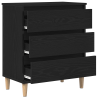 Sideboard  Preto Carvalho 60x35x70 cm em Madeira Derivada 5