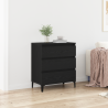 Sideboard  Preto Carvalho 60x35x70 cm Madeira engenheirada 1