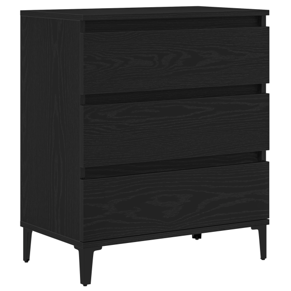 Sideboard  Preto Carvalho 60x35x70 cm Madeira engenheirada M 2