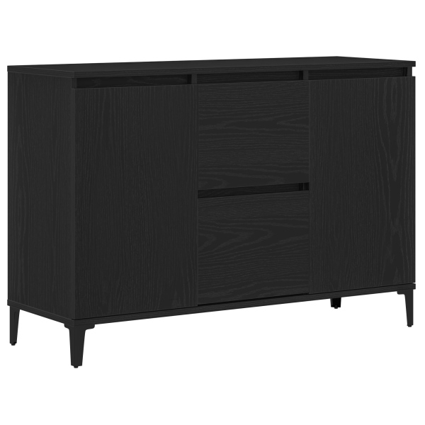 Sideboard  Preto Carvalho 104x35x70 cm Madeira de Engenharia M 2