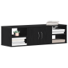 Estante de pared madera ingeniería roble negro 140x41x75 cm 3