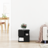 Mesa auxiliar madera de ingeniería roble negro 40x40x40 cm 4