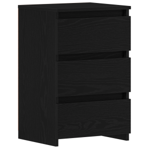 Cômodas de cabeceira  2 pcs Carvalho Preto 40x35x62.5 cm Madeira engenheirada H
