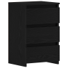 Mesas de Noche 2 pcs Negro Roble 40x35x62.5 cm Madera Ing. 2