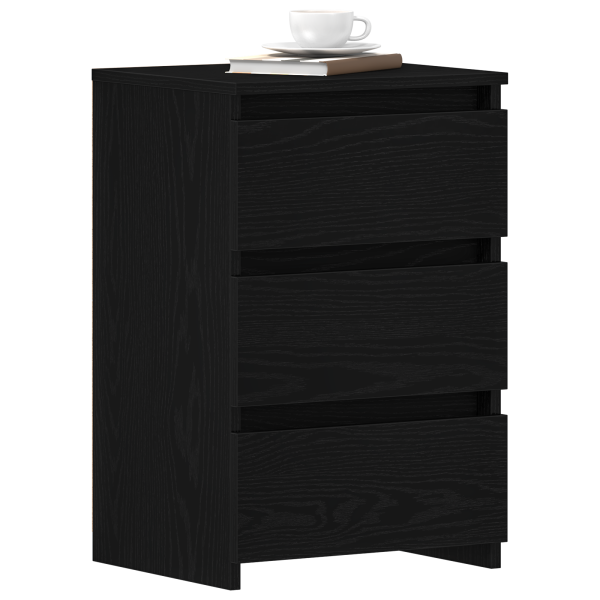 Mesas de Noche 2 pcs Negro Roble 40x35x62.5 cm Madera Ing. M 3