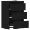 Mesas de Noche 2 pcs Negro Roble 40x35x62.5 cm Madera Ing. 5