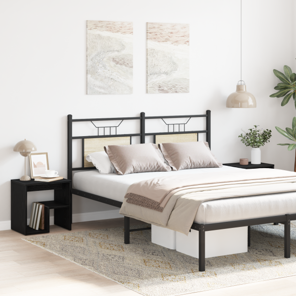 Criados-mudos 2 unid Carvalho Preto 40x30x40 cm MDF M 4