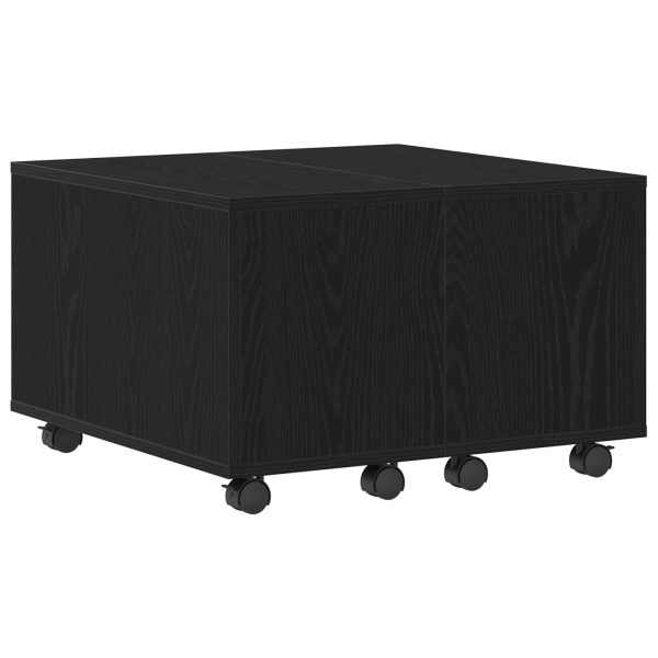 Mesa de Café  Carvalho Preto 60x60x38 cm Madeira Injetada M 5