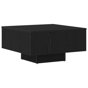 Mesa de café  negra de roble 60x60x31.5 cm de madera ingenierizada H