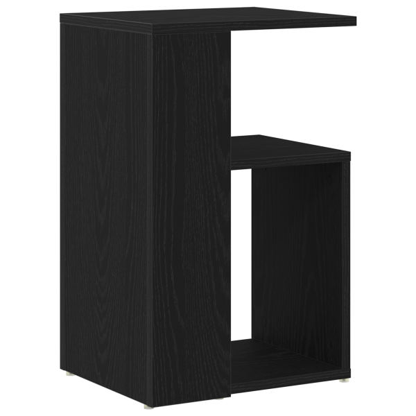 Mesa auxiliar madera de ingeniería roble negro 36x30x56 cm M 5