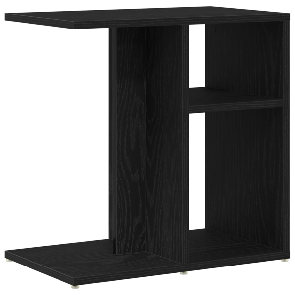Mesa auxiliar madera de ingeniería roble negro 50x30x50 cm M 5