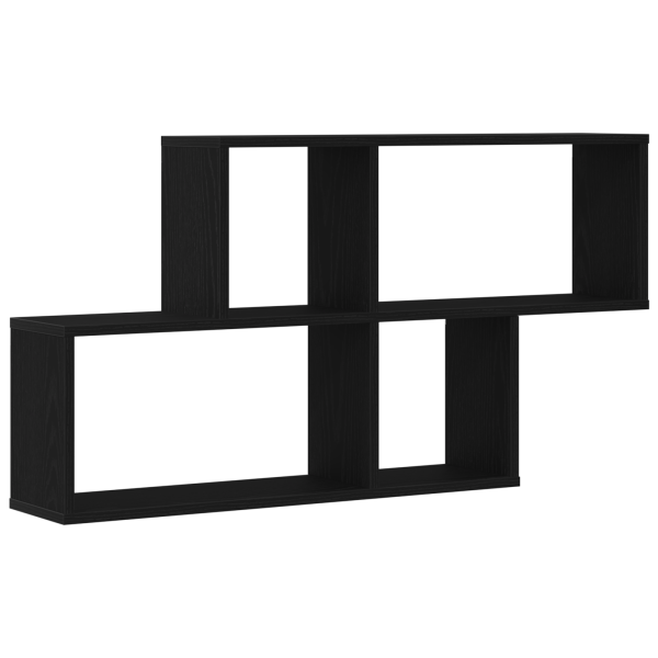 Armário de Parede de Carvalho Preto  76x15x53 cm Feito de Madeira Engenharia M 2