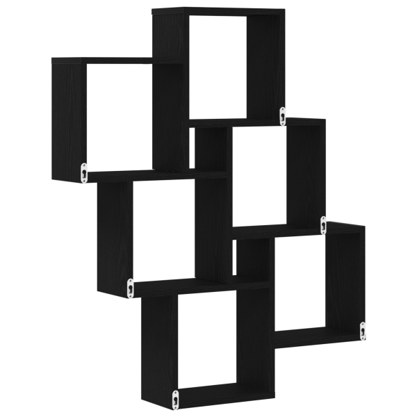 Armario de pared  Negro Roble 78x15x92 cm Madera Derivada M 5