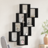 Armario de pared de madera negro roble 90x15x119.5 cm 1