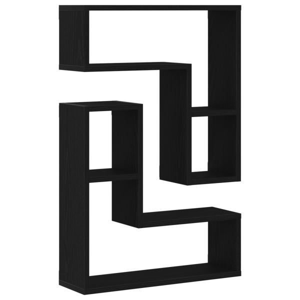 Estanterías  2 pcs de roble negro 50x15x85 cm de madera compuesta M 2