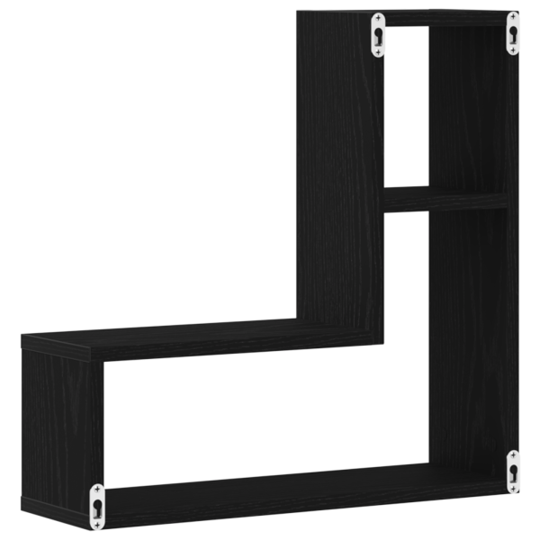 Estanterías  2 pcs de roble negro 50x15x85 cm de madera compuesta M 5