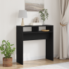 Mesa Console de Carvalho Preto - 78x30x80 cm - Feita de Madeira Engenheirada 1