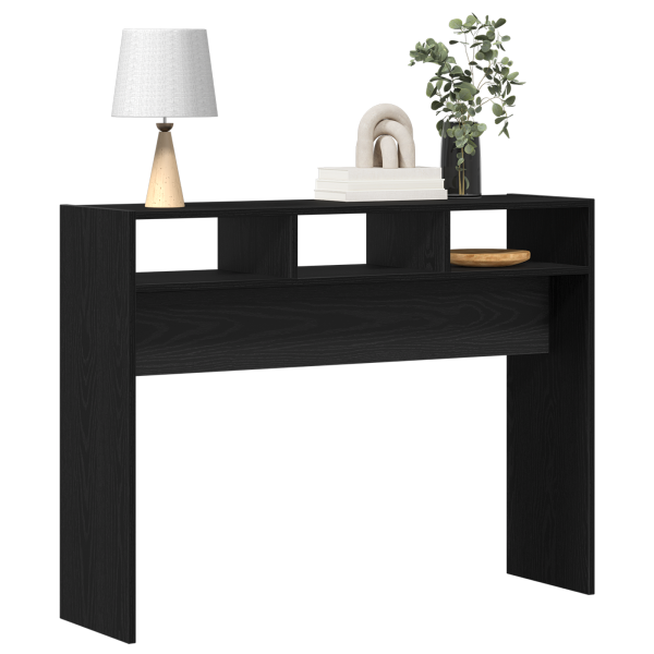 Mesa de Console  em Carvalho Preto 105x30x80 cm de Madeira de Engenharia M 3