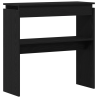 Mesa consola madera de ingeniería roble negro 80x30x80 cm 2