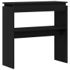 Mesa consola madera de ingeniería roble negro 80x30x80 cm 5