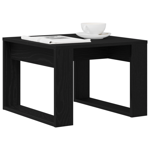 Mesa Auxiliar de Roble Negro - 50x50x35 cm. Hecha de Madera Ingenierada M 3