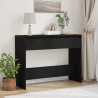 Mesa Console de Carvalho Preto  - 100x35x76.5 cm - Madeira de engenharia 4