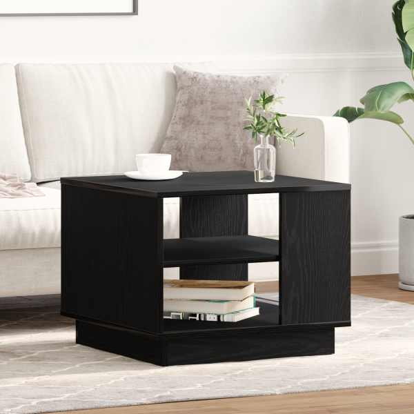 Mesa de café de roble negro de  55x55x42 cm hecha de madera elaborada M 4