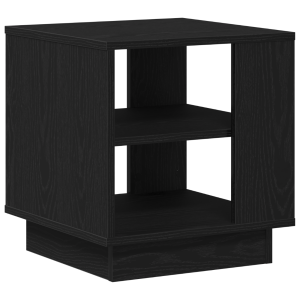 Mesa de centro de madera de ingeniería roble negro 40x40x43 cm H