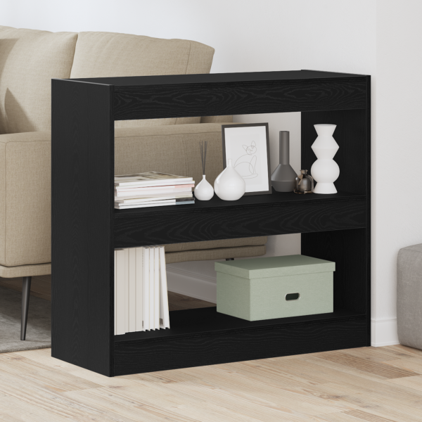 Cabinet de libros de roble negro  - 80x30x72 cm D